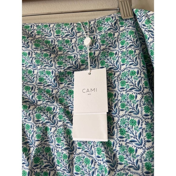 Cami NYC Lenore One Shoulder Crop Top Women's Turquoise Wallpaper Size: S NWT - Picture 5 of 10